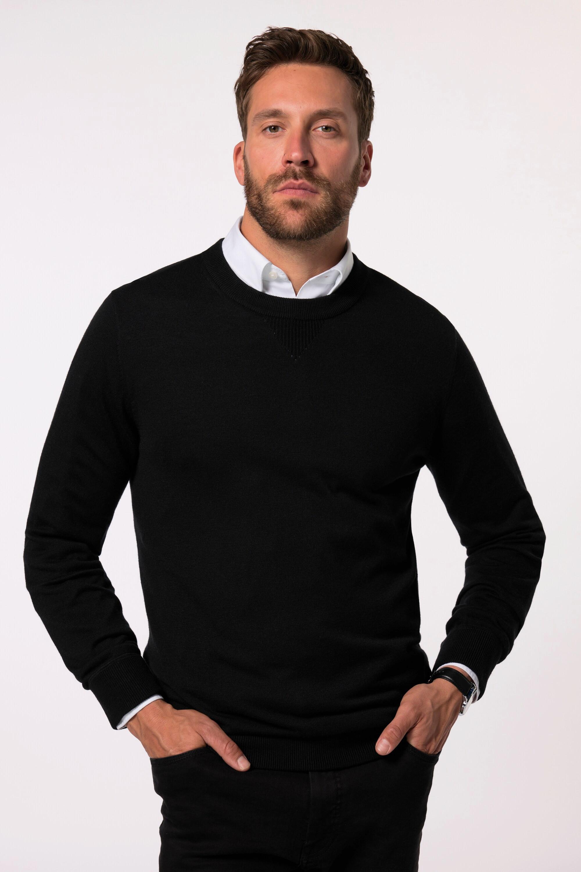 JP1880  Pullover FLEXNAMIC®, Merino-Mix, bis 7 XL 