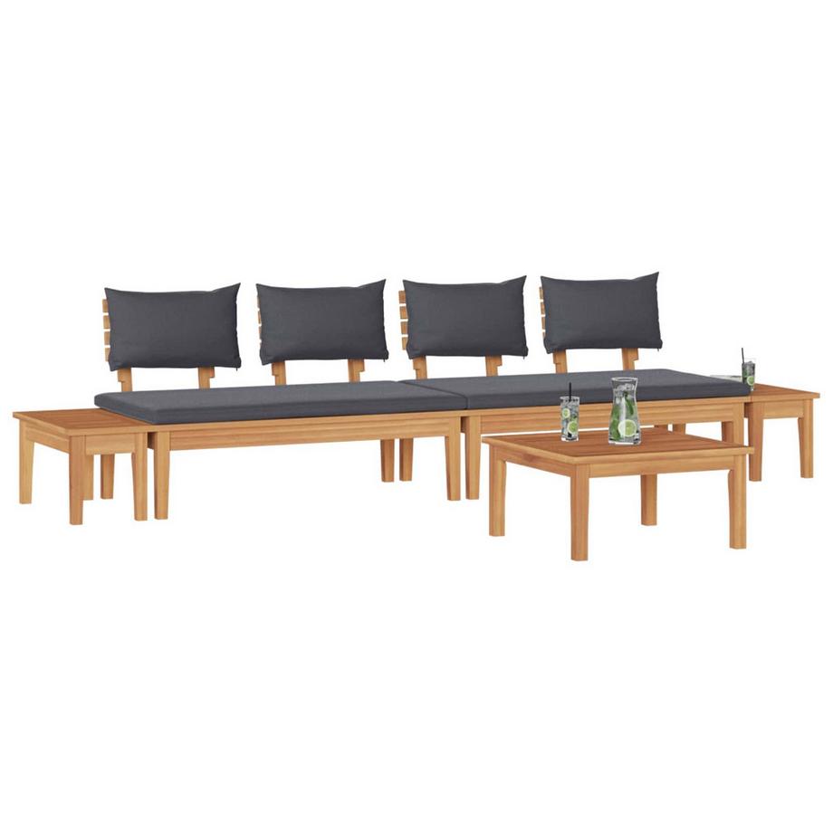 VidaXL Divano da giardino Legno massello di teak  