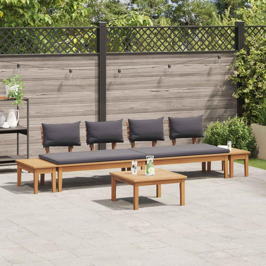 VidaXL Divano da giardino Legno massello di teak  