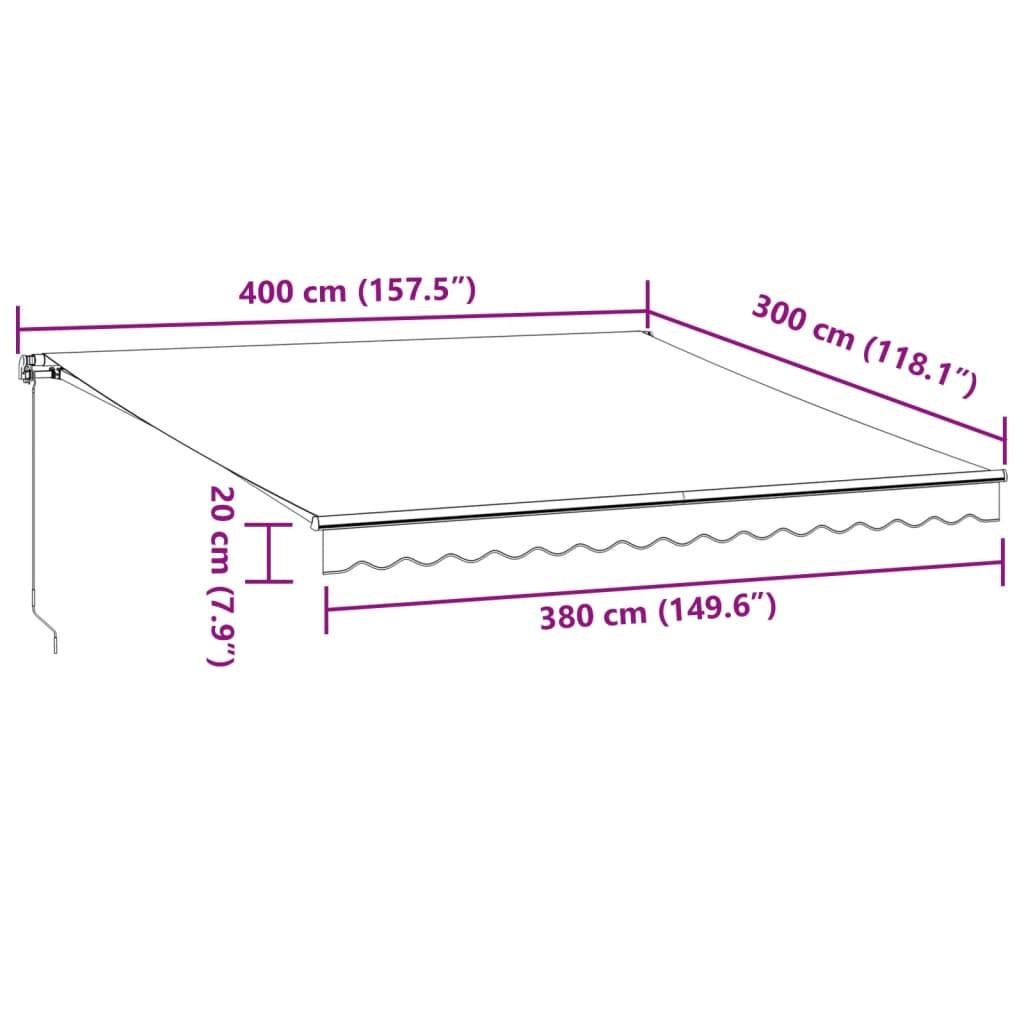 VidaXL Auvent rétractable tissu  