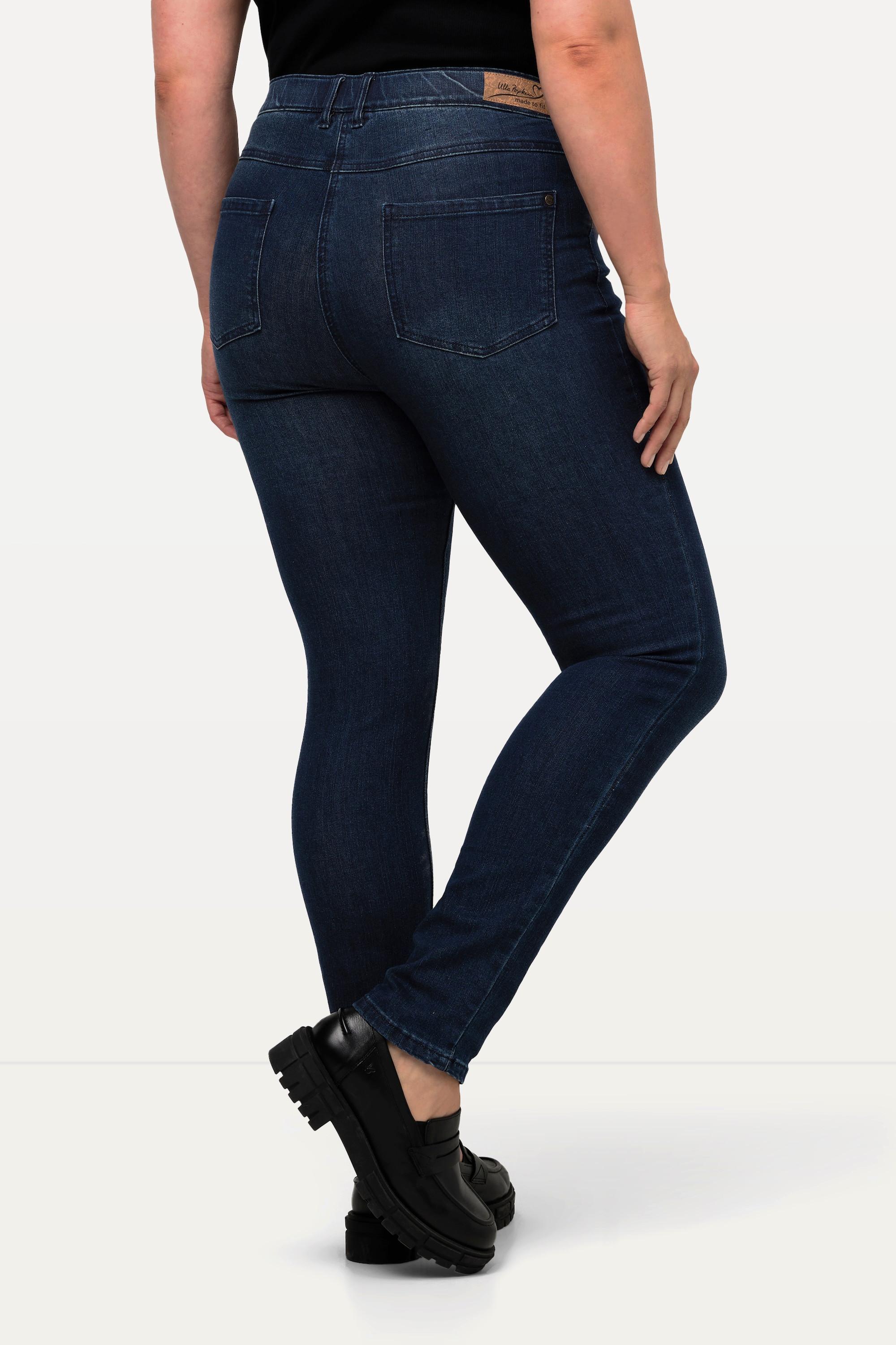 Ulla Popken  Jean modèle Sarah. Coupe skinny 5 poches et taille haute 