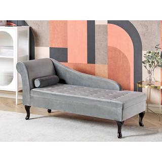 Beliani Chaiselongue aus Samtstoff Retro PESSAC  