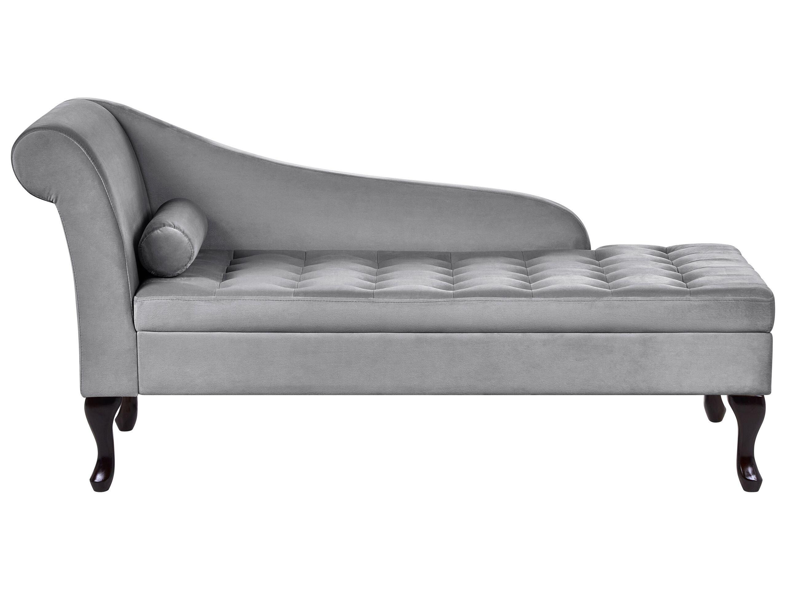 Beliani Chaiselongue aus Samtstoff Retro PESSAC  