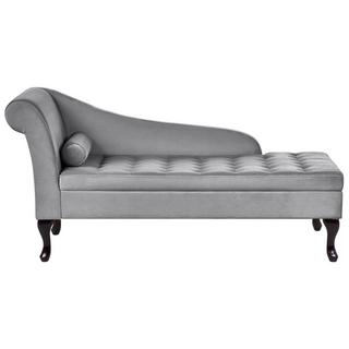 Beliani Chaiselongue aus Samtstoff Retro PESSAC  