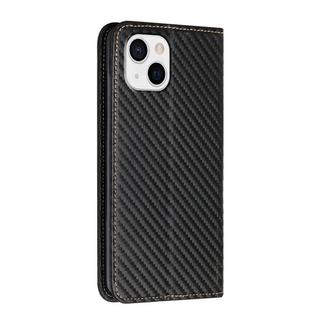 Cover-Discount  iPhone 14 Plus - Carbon Look Flip Case Hülle 