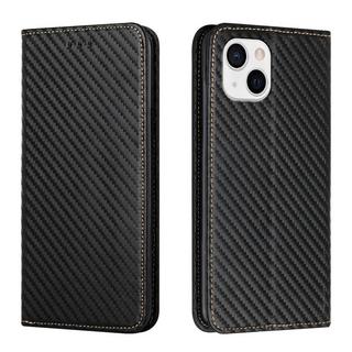 Cover-Discount  iPhone 14 Plus - Carbon Look Flip Case Hülle 