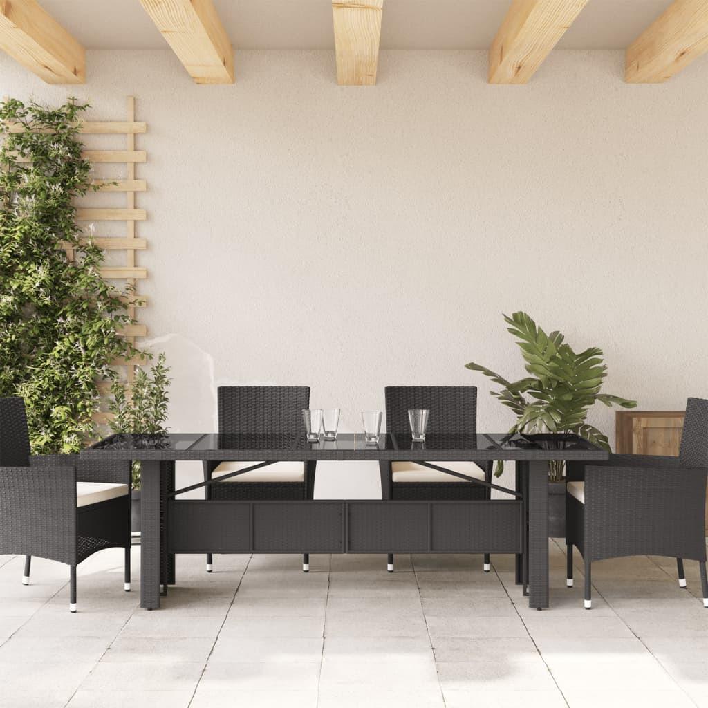 VidaXL Table de jardin rotin synthétique  