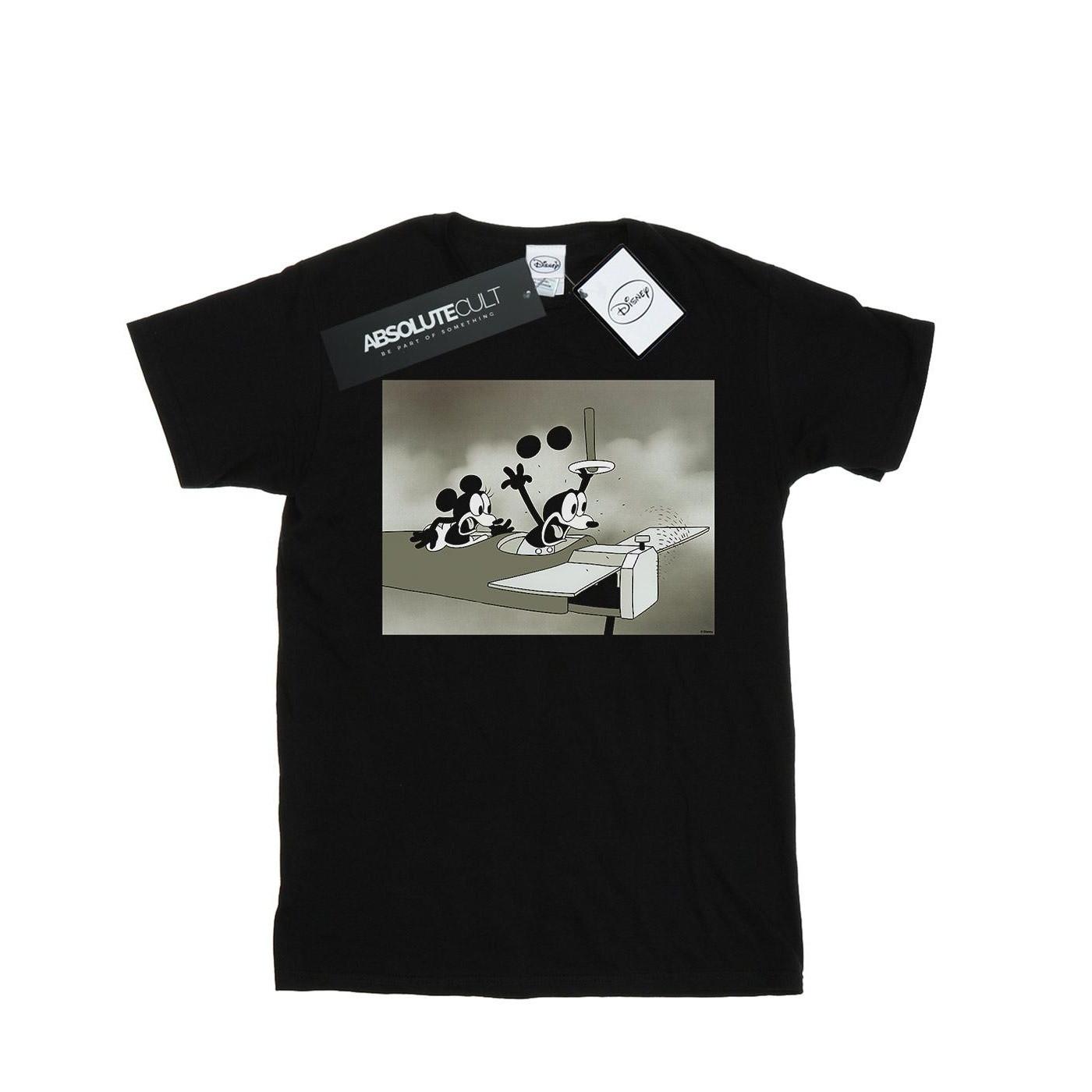 Image of Mickey Mouse Crazy Pilot Tshirt Jungen Schwarz 128