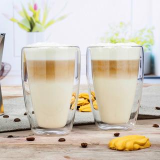 FS-STAR Verre à latte macchiato, set de 2 verres à double paroi  