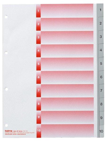 Image of Register Kolmaflex A4 18.114.03 Grau, 10-teilig Unisex