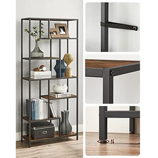 Pricenet Geometrisches Bücherregal mit 6 Ebenen: Vielseitig, langlebig, einfache Montage  