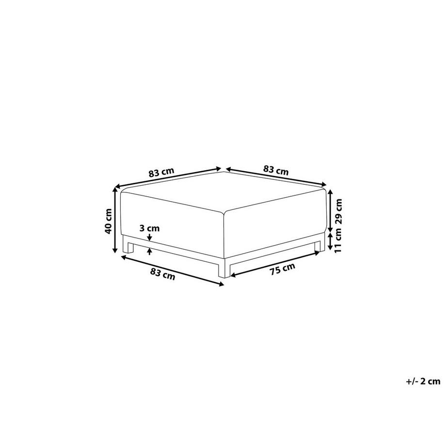 Beliani Ottoman en Tissu Traditionnel ROVIGO  