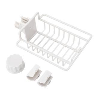 eStore Verstellbarer Korb für Dusche und Küche - Weiß  