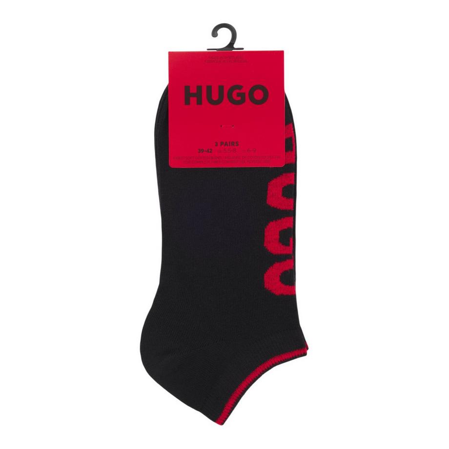 HUGO Knöchelsocken 3er-Pack Gestreift  
