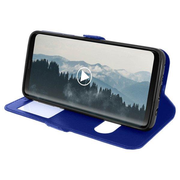 Avizar  Galaxy S9 Hülle Flip View Cover Blau 