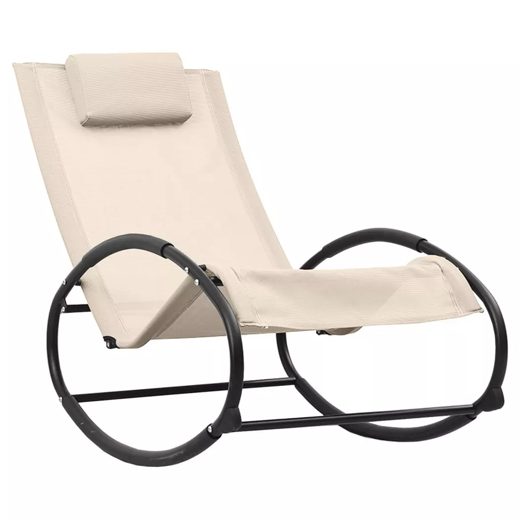 VidaXL - Chaise longue tissu, One Size, Light Beige