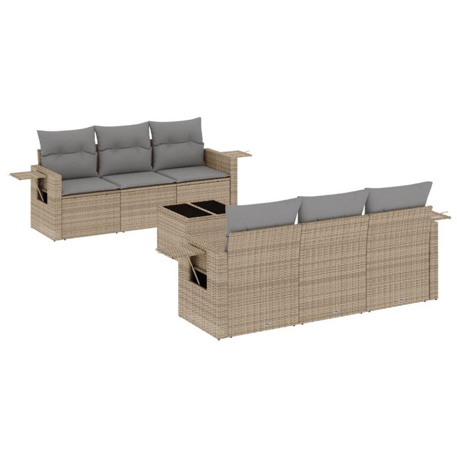 set divano da giardino Polirattan
