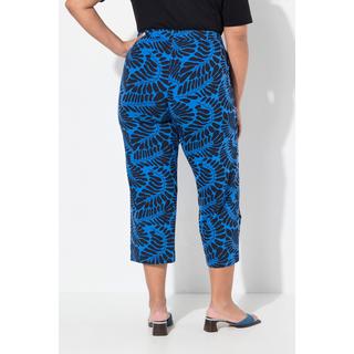 Ulla Popken Pantaloni 7/8 Jersey Gamba Larga Dritta Vita Elastica  