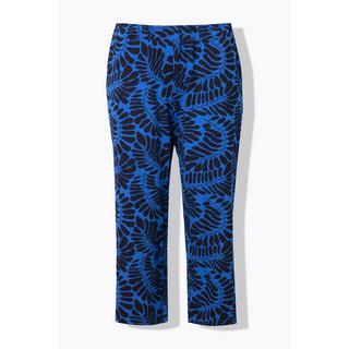 Ulla Popken Pantaloni 7/8 Jersey Gamba Larga Dritta Vita Elastica  