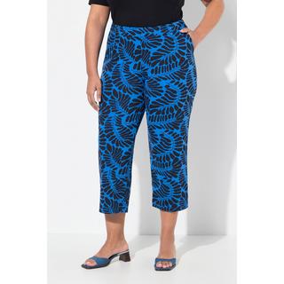 Ulla Popken Pantaloni 7/8 Jersey Gamba Larga Dritta Vita Elastica  