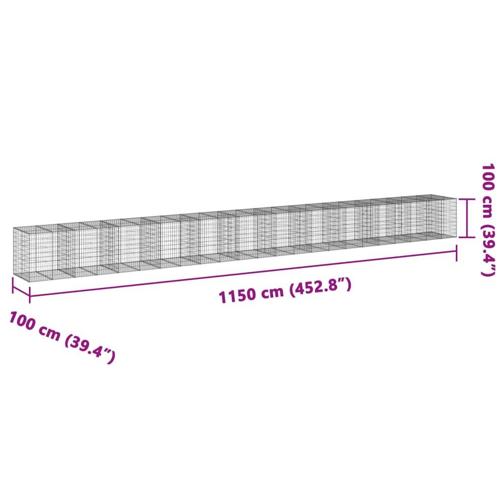 VidaXL Panier gabion fer  