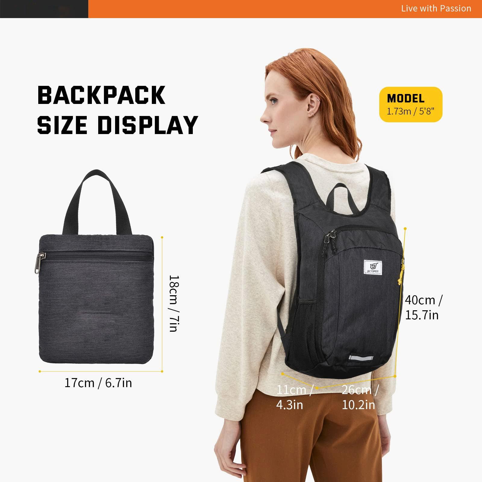 Only-bags.store Faltbarer Rucksack Ultraleichter Tagesrucksack Wasserdichter Tagesrucksack Reiserucksack Wanderrucksack für Wanderungen Städtereisen  