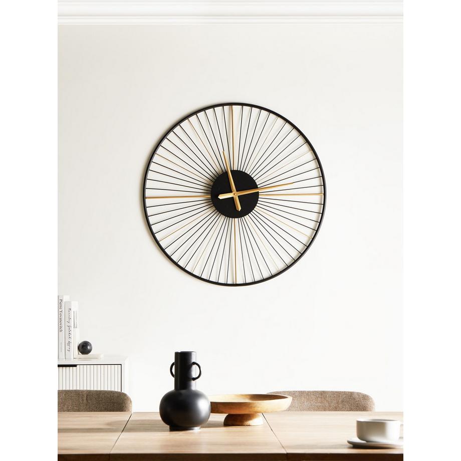 Beliani Wanduhr aus Eisen Minimalistisch SAZAIS  