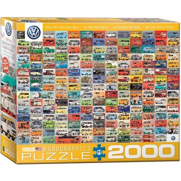 Puzzle The VW Groovy Bus (2000Teile)