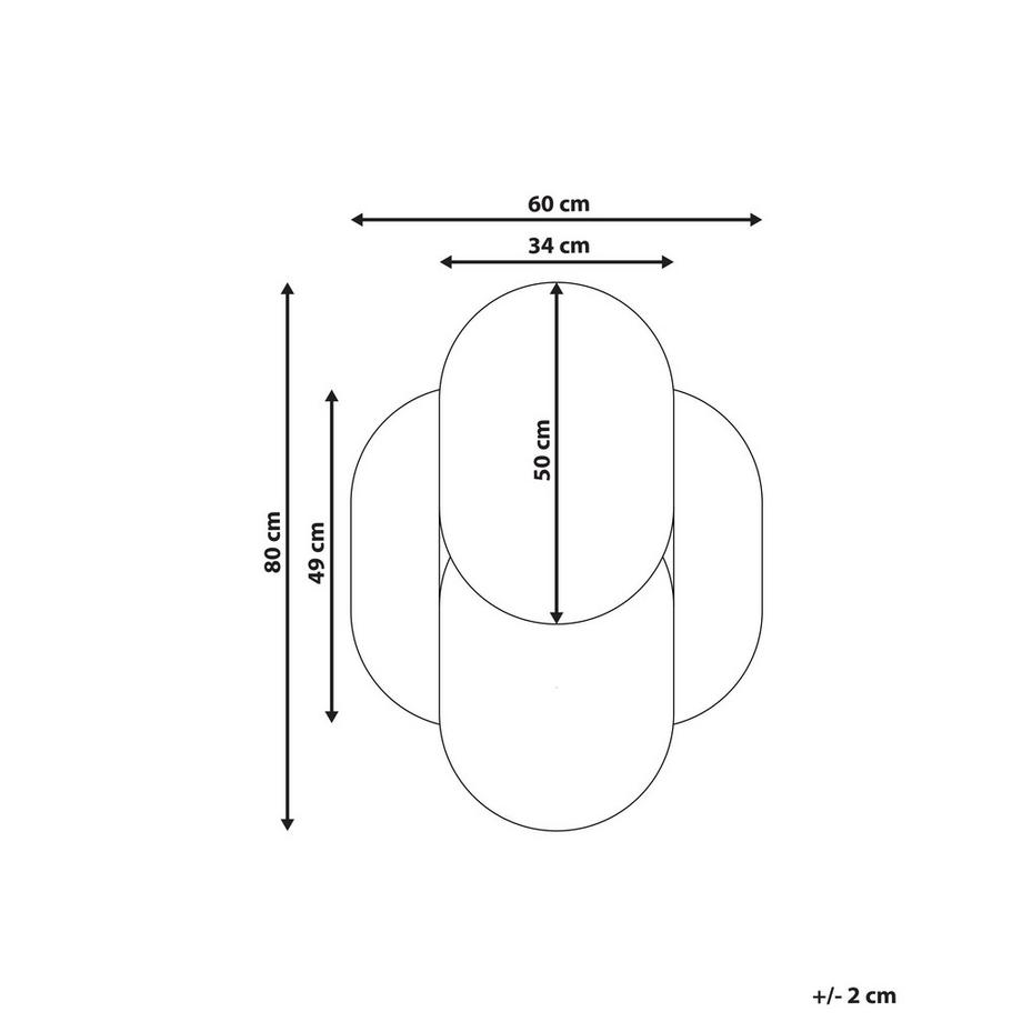 Beliani Wandspiegel aus Glas Modern CHAILLON  