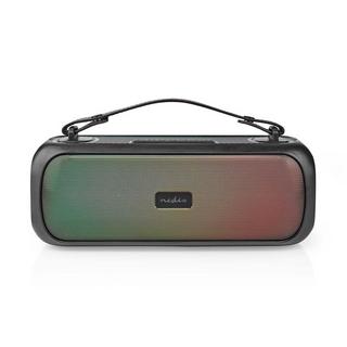 Nedis  Bluetooth® Party Boombox | 4,5 heures | 2.0 | 45 W | La lecture des médias: AUX / USB | Ipx5 | Synchronisationable | Poignée de roulement | Lumière de fête | Noir 