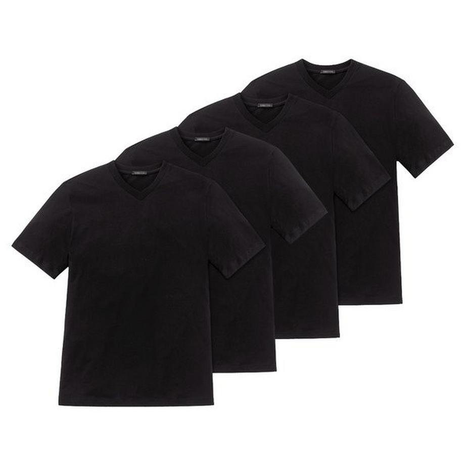 Schiesser American V-Ausschnitt T-Shirt 4er Pack  