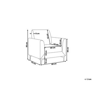 Beliani Poltrona en Poliestere Moderno FENES  