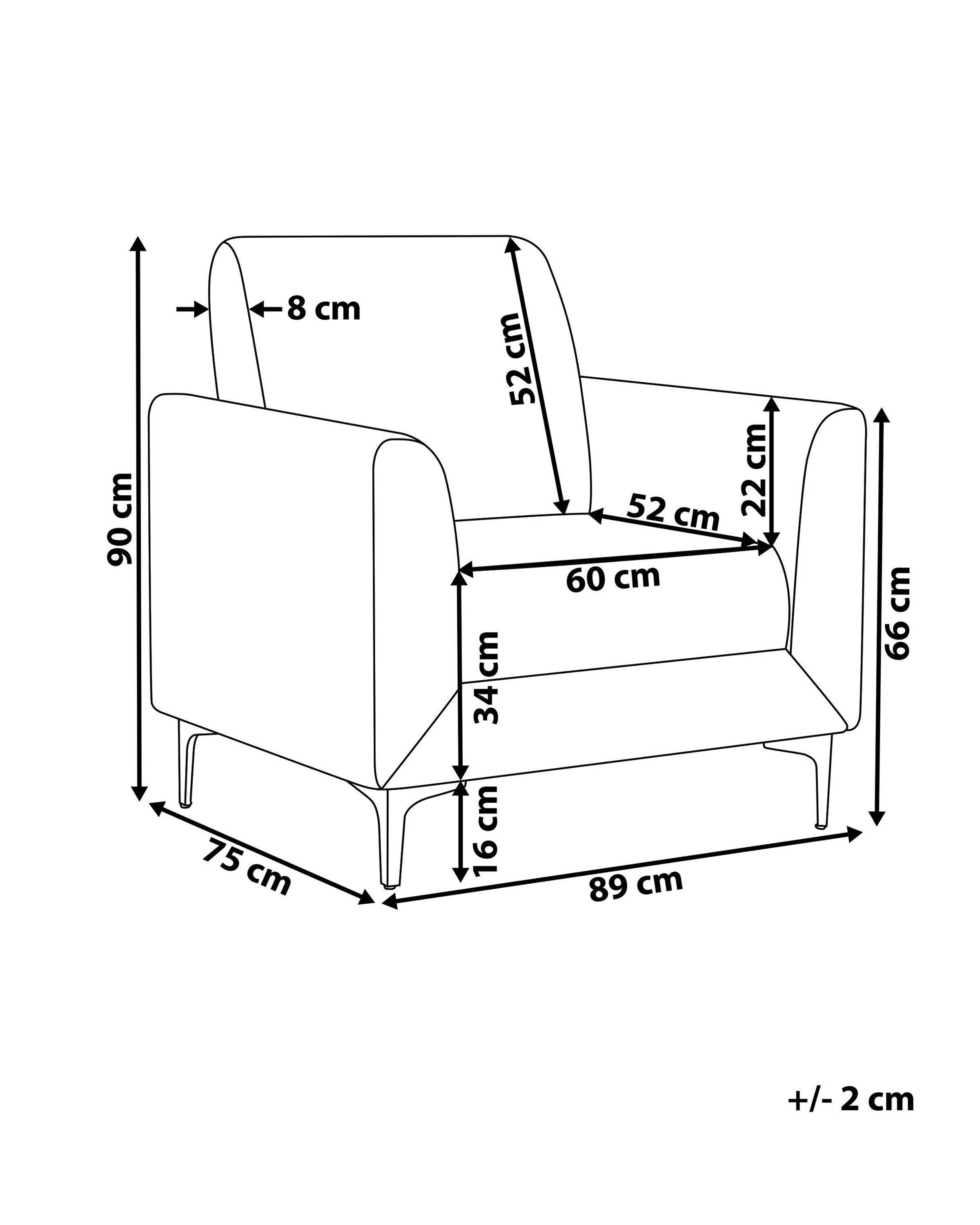 Beliani Fauteuil en Polyester Moderne FENES  