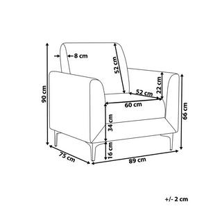 Beliani Fauteuil en Polyester Moderne FENES  