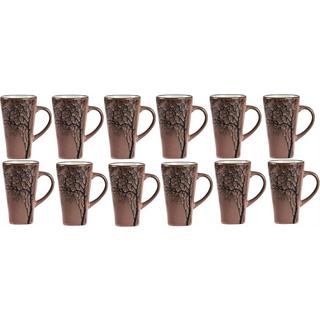 VILLA COLLECTION Villa Kaffeetasse Hela 12er Set dark rose 12 Stück, Grösse: 9x15cm, 0.5 Liter  