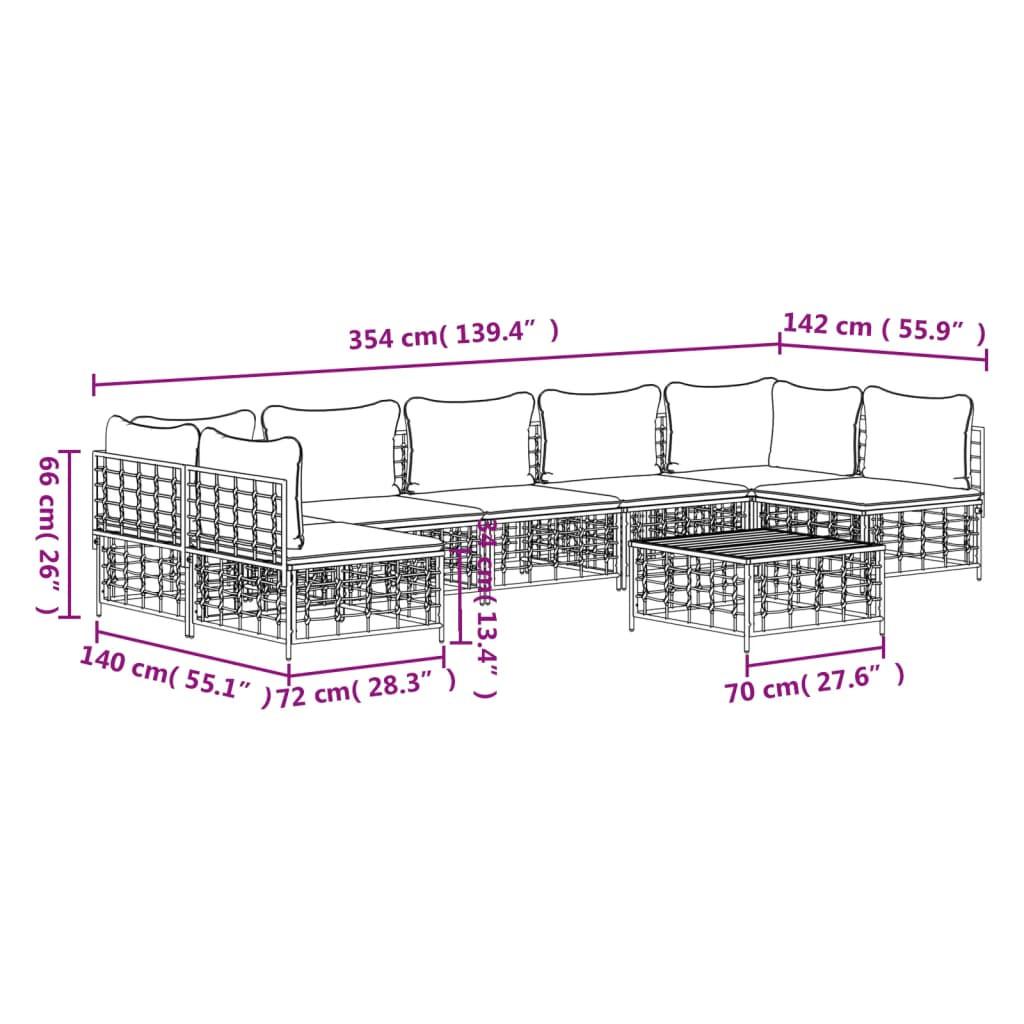 VidaXL Garten lounge set poly-rattan  