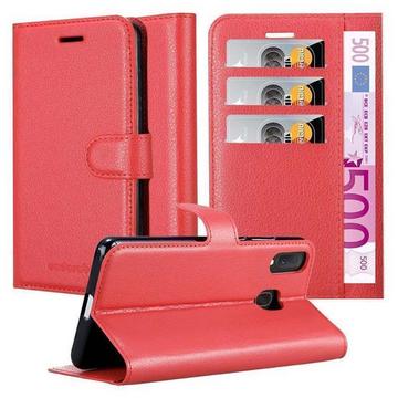 Housse compatible avec Samsung Galaxy A10e / A20e - Coque de protection avec fermeture magnétique, fonction de support et compartiment pour carte