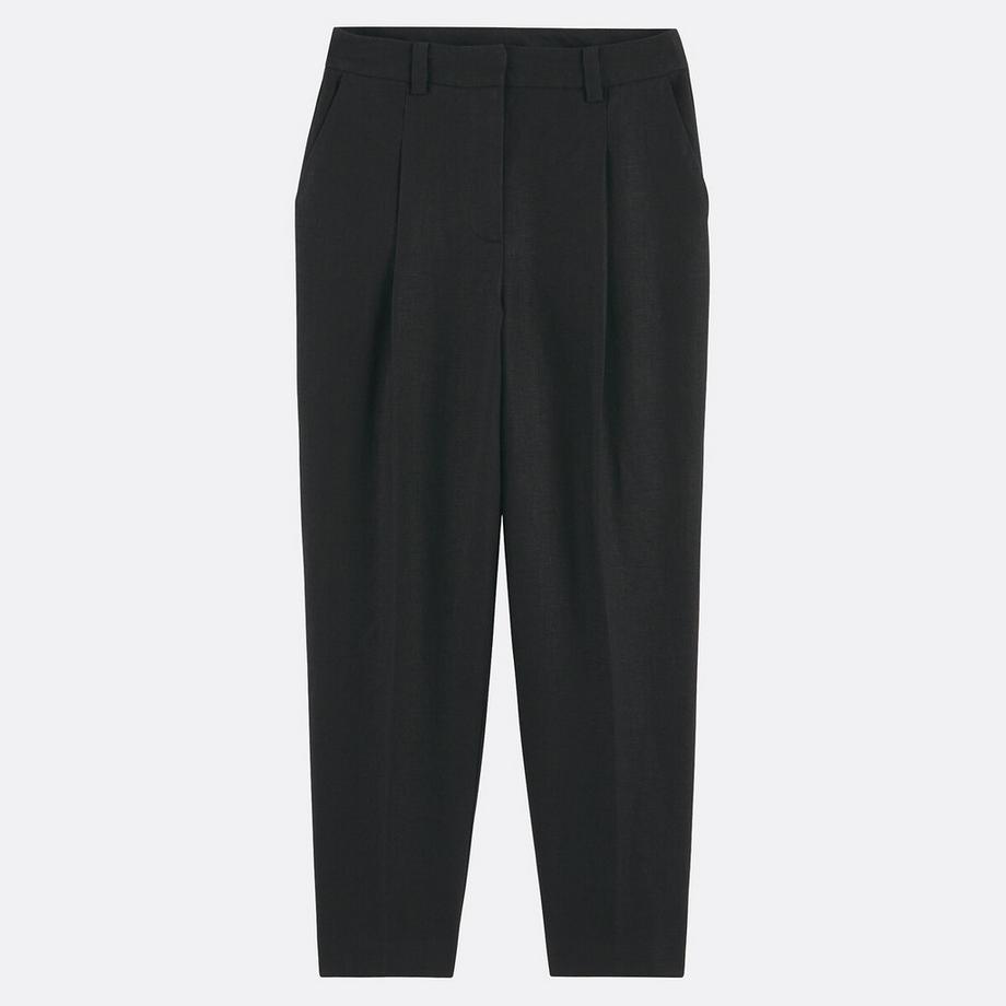 La Redoute Collections  Pantalon cigarette à pinces en lin 