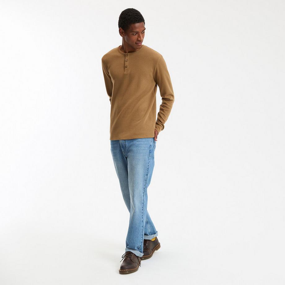 La Redoute Collections Top Henley a Maniche Lunghe  