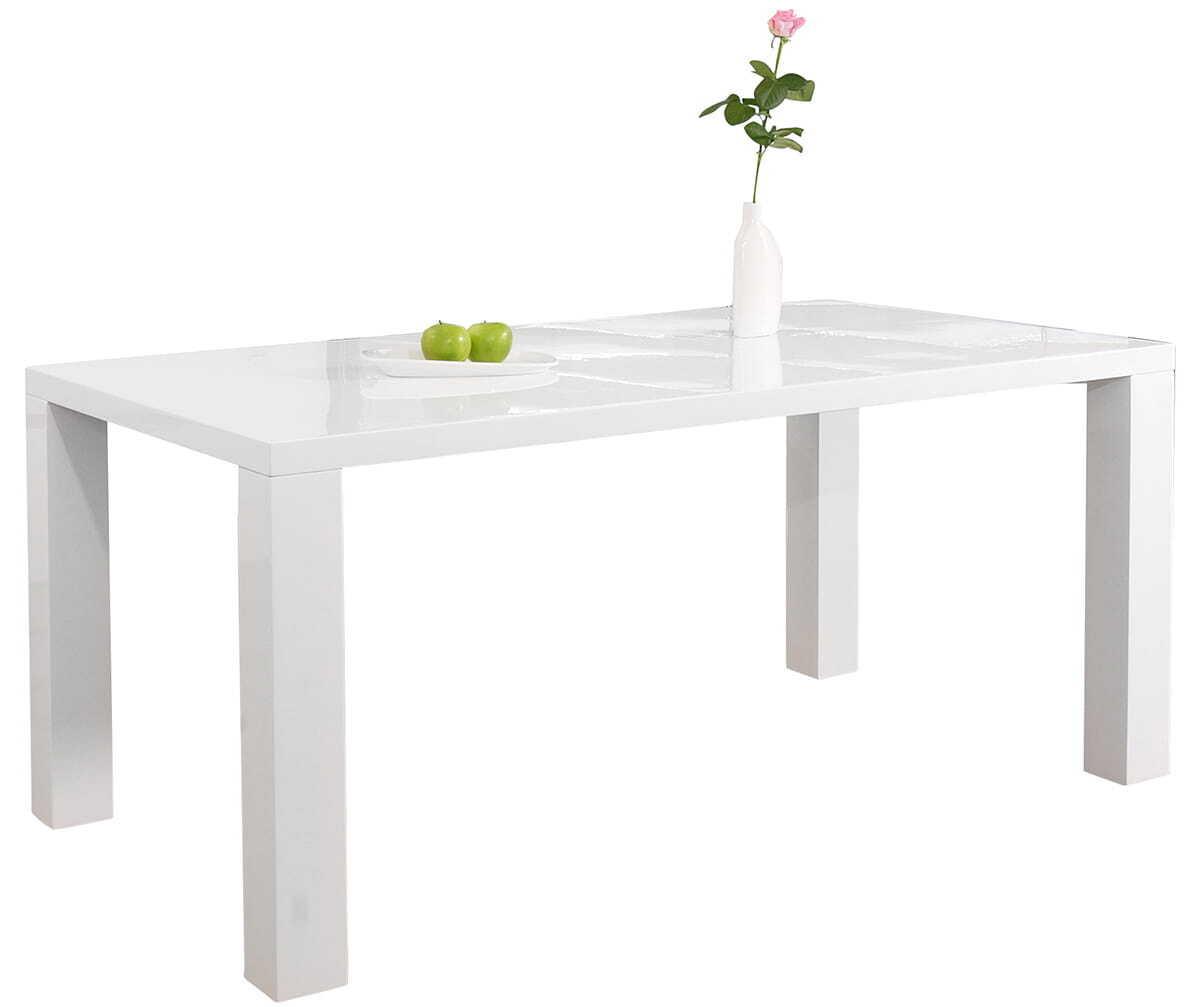 mutoni Table de salle à manger 200x100x76cm blanc  