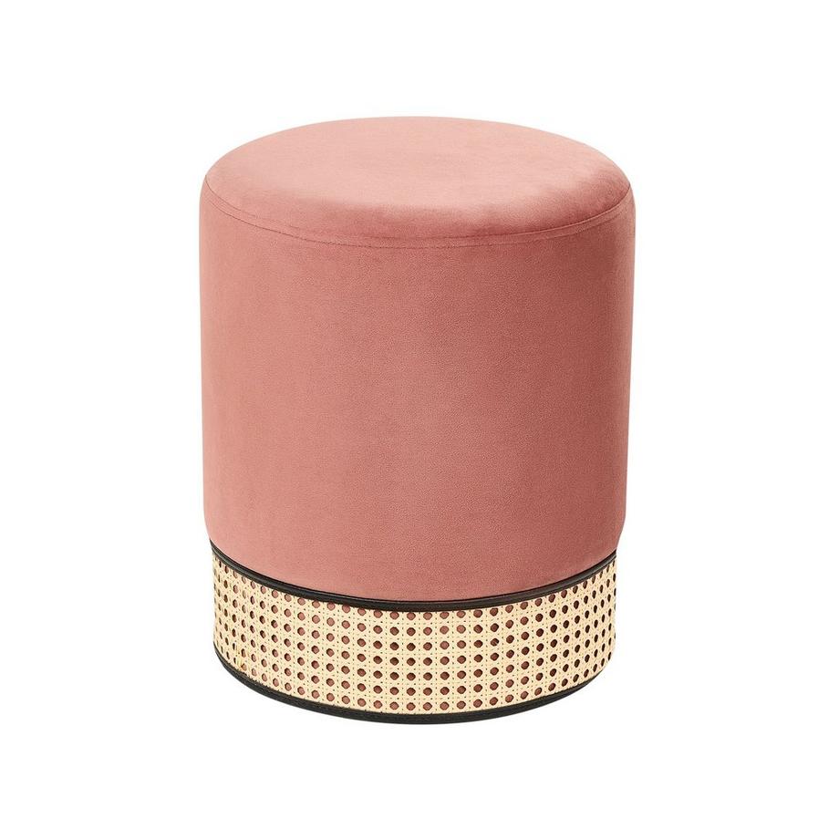 Beliani Pouf en Velours Glamour YANKTON  