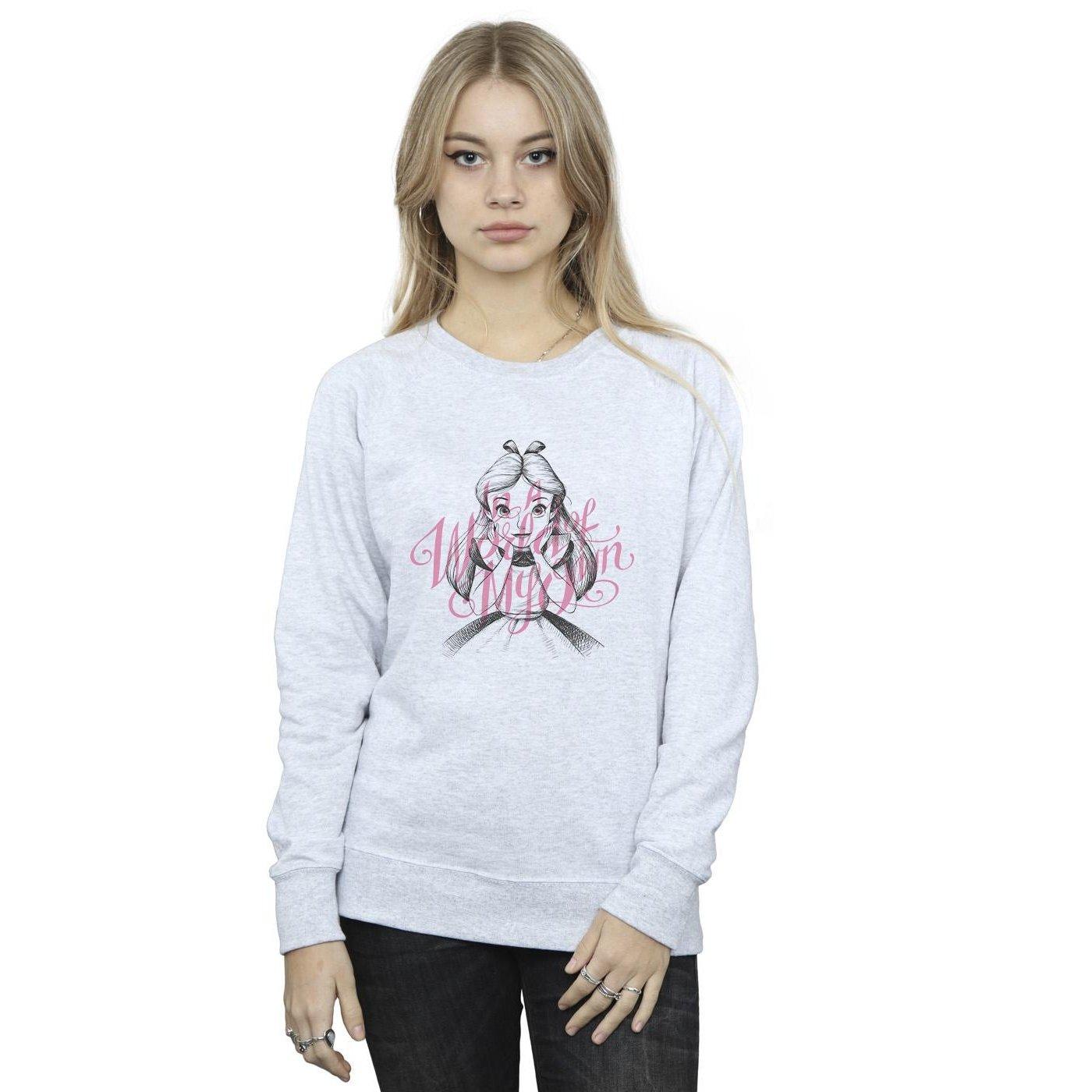 Disney  Alice In Wonderland In A World Of My Own Sweatshirt 