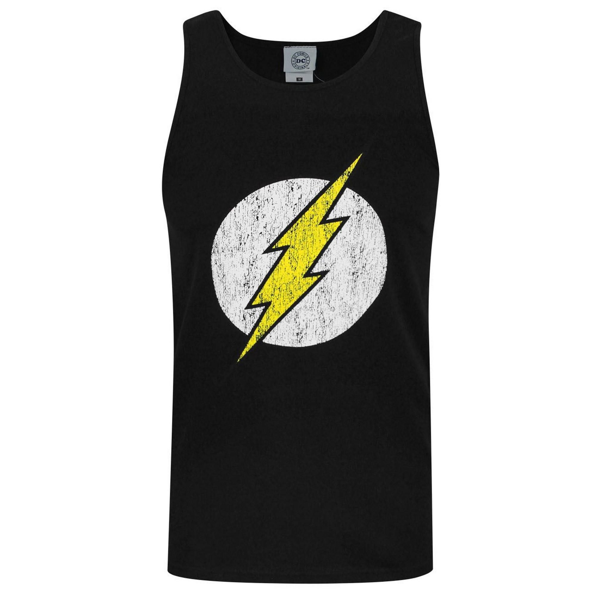 DC COMICS  Flash Distressed Logo Unterhemd 