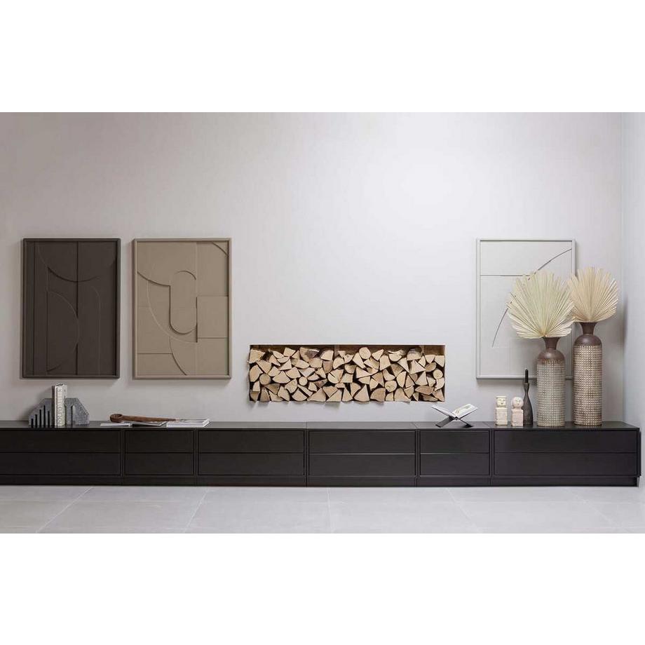 mutoni TV-Möbel Finca Kiefer tiefschwarz 75x40  