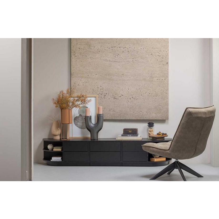 mutoni TV-Möbel Finca Kiefer tiefschwarz 75x40  