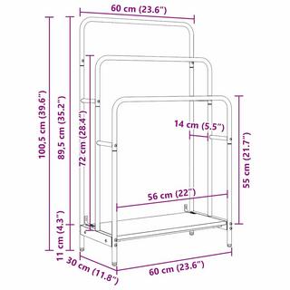 VidaXL Moderner kleiderständer holzwerkstoff  
