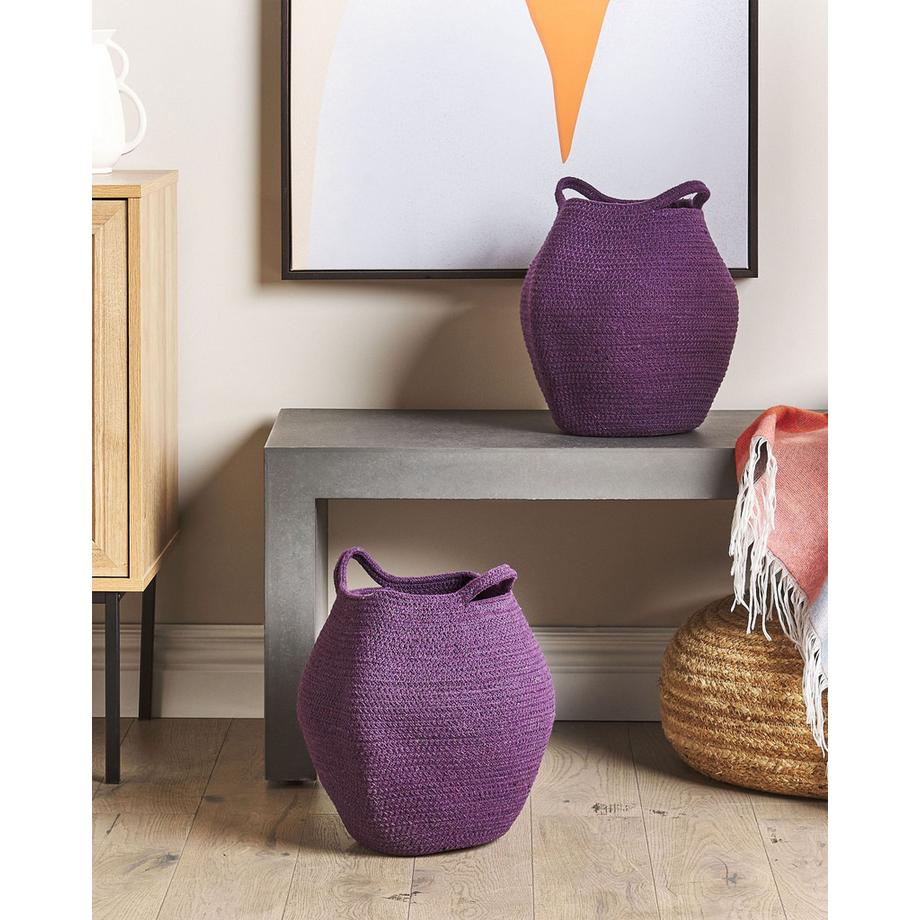 Beliani Korb aus Baumwolle Boho PANJGUR  