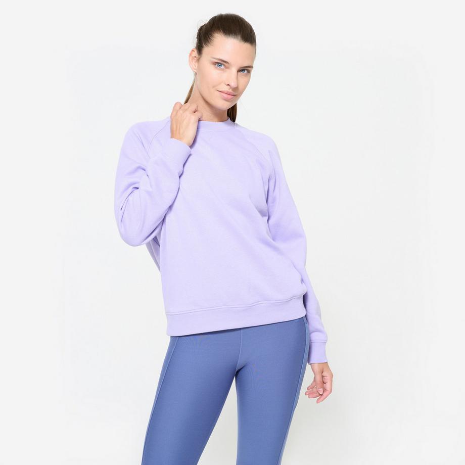 Molton-Fitness-Sweatshirt , lavendel