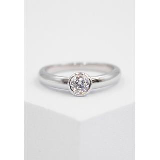 MUAU Schmuck  Bague Solitaire Diamant 0.30ct. or blanc 750 