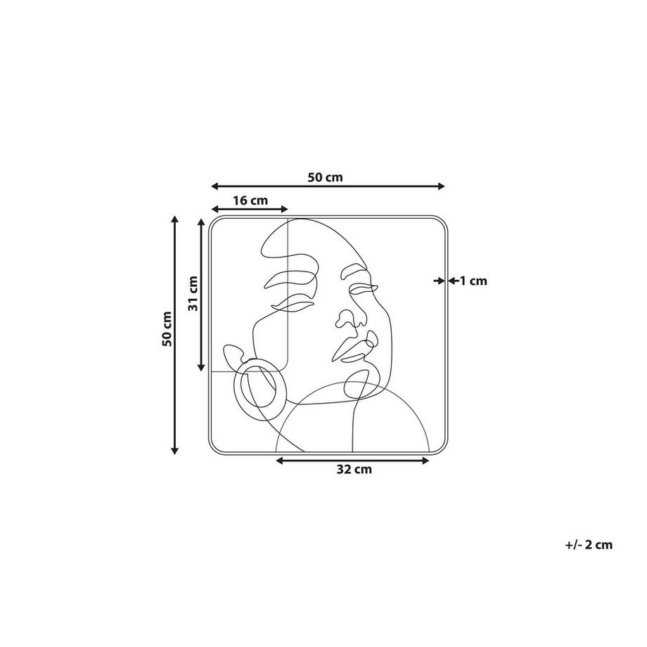 Beliani Wandobjekt aus Eisen Minimalistisch CALIFORNIUM  